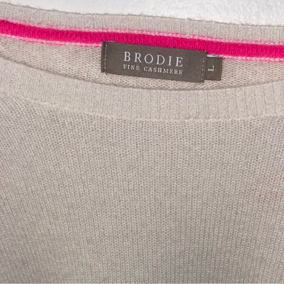 BRODIE CASHMERE Sz. L Little Hearts sweater Little Heart Mini Sweat - Picture 7 of 7